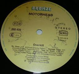 Label of Overkill, 200 435 320
