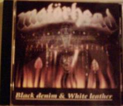 Black denim and White Leather