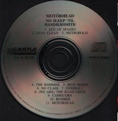 No Sleep til Hammersmith, CLA CD 179